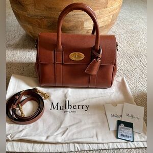 Mulberry small Bayswater satchel Oak NVT